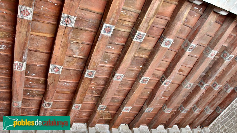 Monestir de Santes Creus - Palau Reial, enteixinat del vestíbul (Foto: Vicenç Valcárcel, 2020) Monestir de Santes Creus - Palau Reial, enteixinat del vestíbul