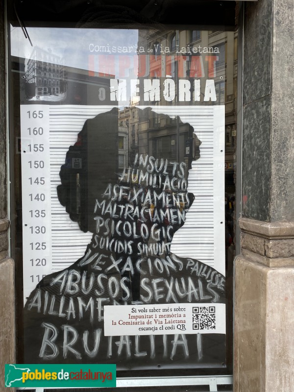 Barcelona - Mural <i>Impunitat o Memòria</i> (Foto: Albert Esteves, 2022) Barcelona - Mural <i>Impunitat o Memòria</i>