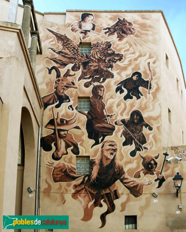 Caldes de Montbui - Mural de l'Escaldarium (Foto: Albert Esteves, 2022) Caldes de Montbui - Mural de l'Escaldarium