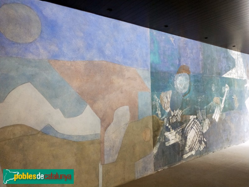 Barcelona - Johann Sebastian Bach, 11. Pintura al vestíbul (Guinovart) (Foto: Anna Corcoll, 2021) Barcelona - Johann Sebastian Bach, 11. Pintura al vestíbul (Guinovart)