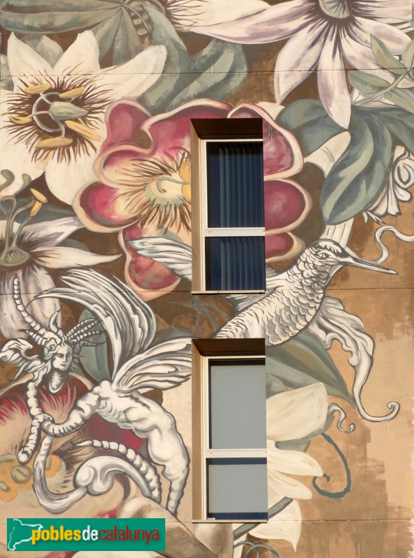 Vilanova i la Geltrú - Mural de la plaça del Mercat (Foto: Valentí Pons, 2022) Vilanova i la Geltrú - Mural de la plaça del Mercat