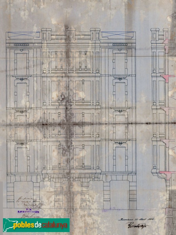 Barcelona - Girona, 54. Plànol original. Arxiu Municipal Contemporani de Barcelona Barcelona - Girona, 54. Plànol original. Arxiu Municipal Contemporani de Barcelona