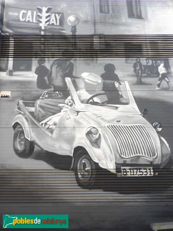 Sant Adrià de Besòs - Mural Anacronismes (Foto: Valentí Pons, 2022) Sant Adrià de Besòs - Mural Anacronismes