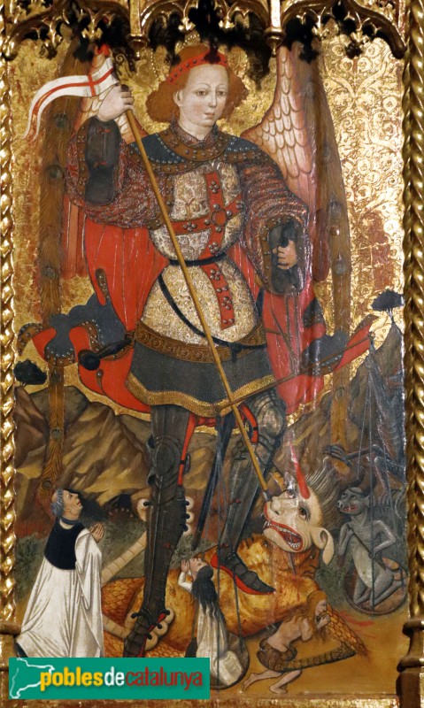 Terrassa - Retaule de Sant Miquel. Sant Miquel Arcàngel vencent el Mal (Foto: Albert Esteves, 2022) Terrassa - Retaule de Sant Miquel. Sant Miquel Arcàngel vencent el Mal