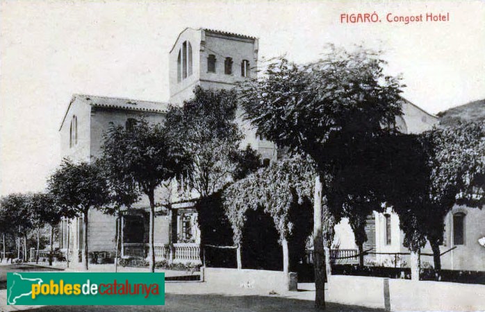 Figaró-Montmany - Hotel Congost. Postal antiga Figaró-Montmany - Hotel Congost. Postal antiga