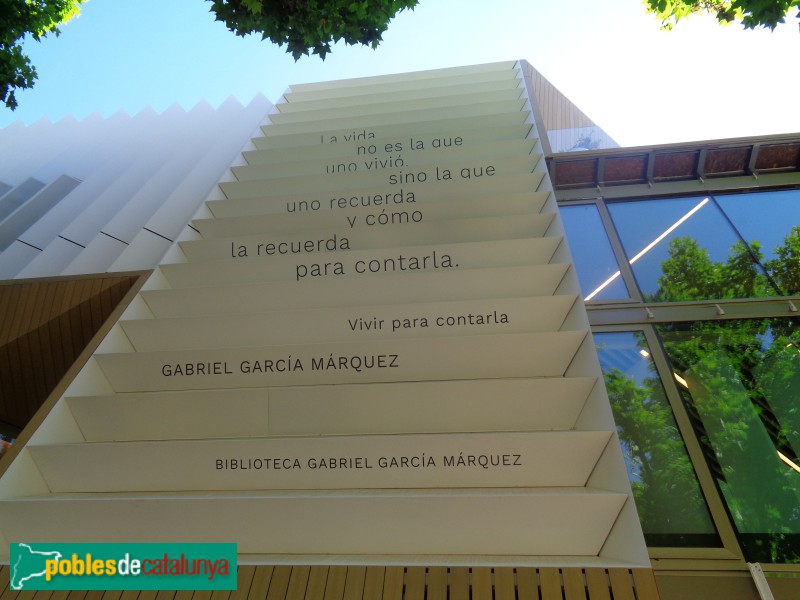 Barcelona - Biblioteca Sant Martí - Gabriel García Márquez (Foto: Sergi Suárez, 2022) Barcelona - Biblioteca Sant Martí - Gabriel García Márquez