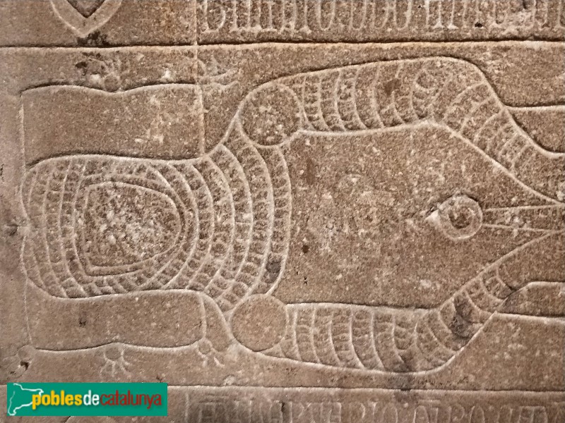 Barcelona - Capella de Santa Llúcia, sarcòfag del cavaller Jaufred (Foto: Anna Corcoll, 2022) Barcelona - Capella de Santa Llúcia, sarcòfag del cavaller Jaufred