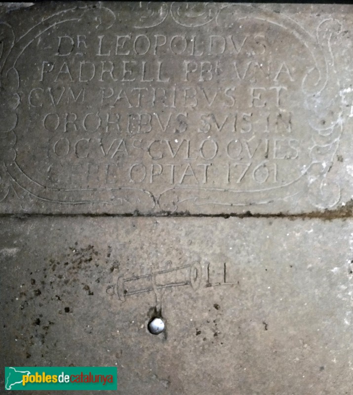 Capella de Santa Llúcia. Sepulcre Padrell (Foto: Anna Corcoll, 2022) Capella de Santa Llúcia. Sepulcre Padrell