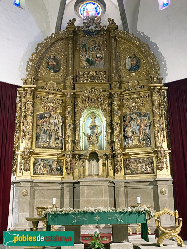 Llívia - Església. Retaule major (Foto: Albert Esteves, 2022) Llívia - Església. Retaule major