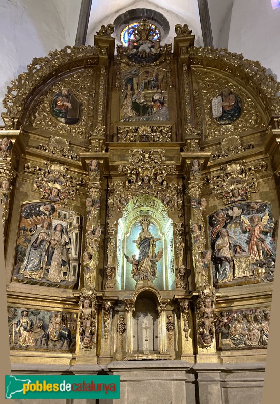 Llívia - Església. Retaule major (Foto: Albert Esteves, 2022) Llívia - Església. Retaule major