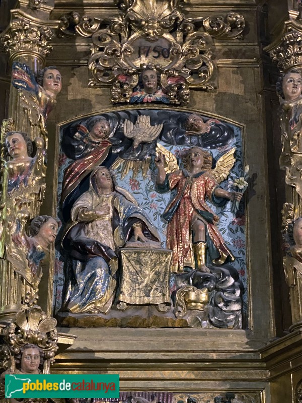 Llívia - Església. Retaule major (Foto: Albert Esteves, 2022) Llívia - Església. Retaule major