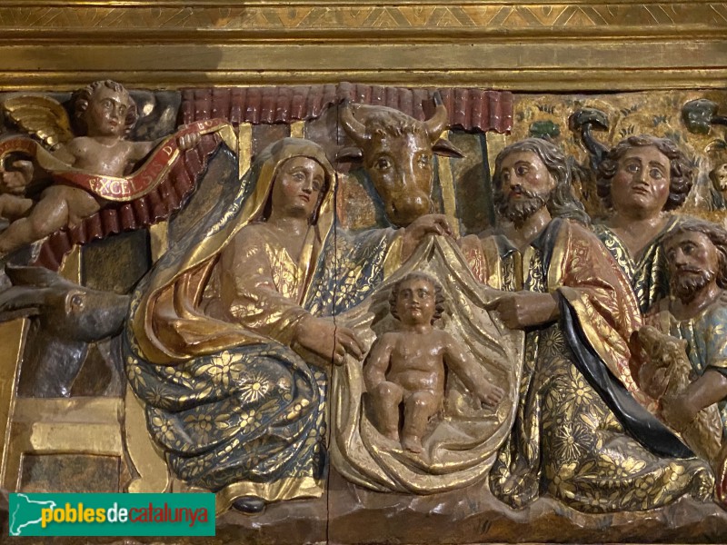 Llívia - Església. Retaule major (Foto: Albert Esteves, 2022) Llívia - Església. Retaule major