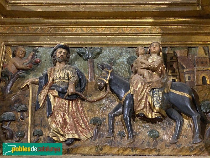 Llívia - Església. Retaule major (Foto: Albert Esteves, 2022) Llívia - Església. Retaule major