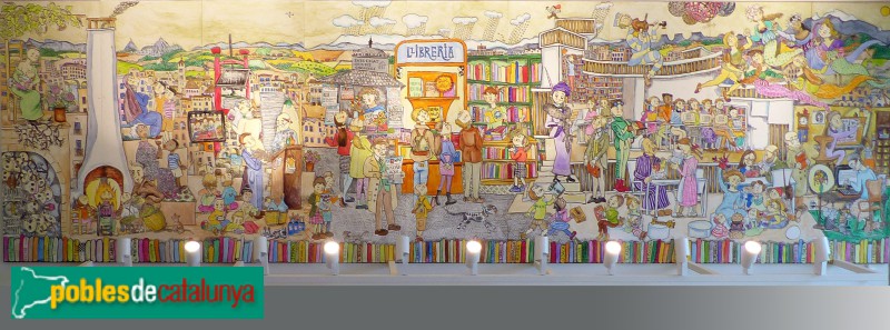 Vic - Biblioteca Pilarin Bayés. Mural (Foto: Graciel·la Vidal, 2022) Vic - Biblioteca Pilarin Bayés. Mural