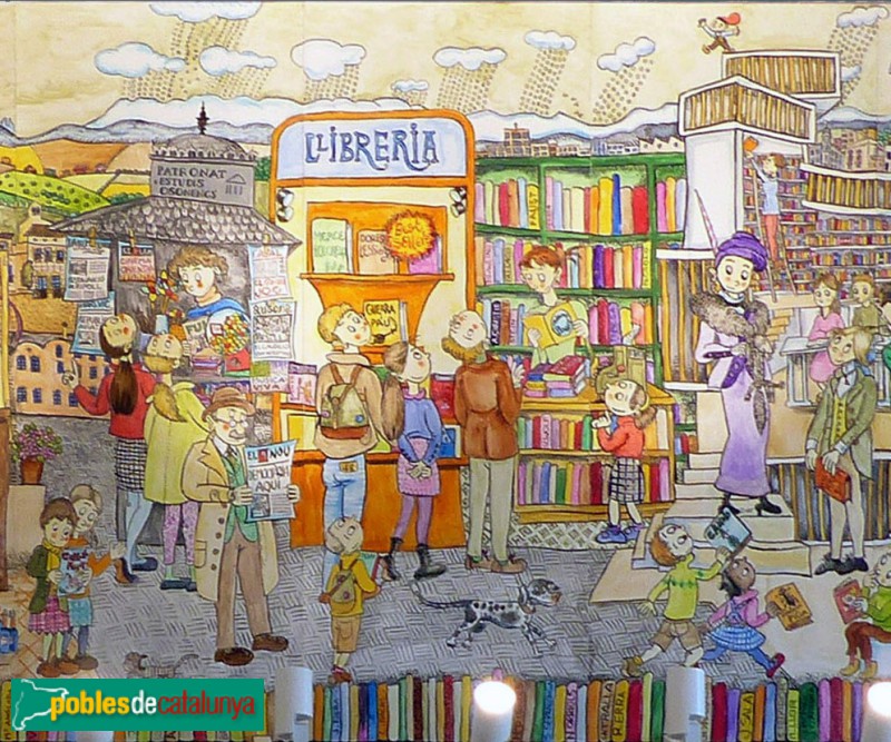 Vic - Biblioteca Pilarin Bayés. Mural (4) - còpia - còpia (Foto: Albert Esteves, 2022) Vic - Biblioteca Pilarin Bayés. Mural (4) - còpia - còpia