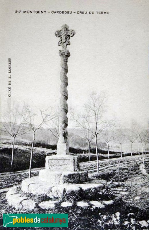 Cardedeu - Creu de terme. Postal antiga Cardedeu - Creu de terme. Postal antiga