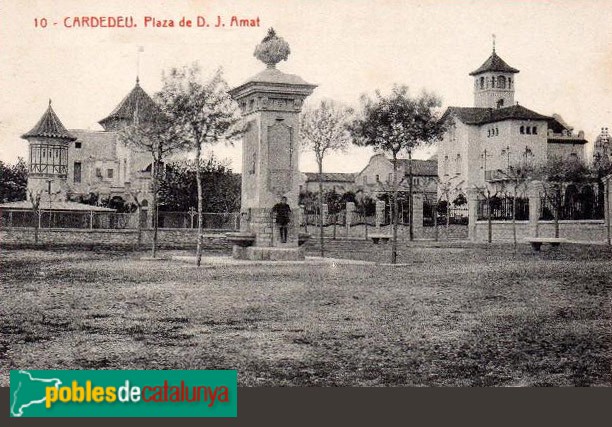Cardedeu - Plaça Amat. Postal antiga Cardedeu - Plaça Amat. Postal antiga