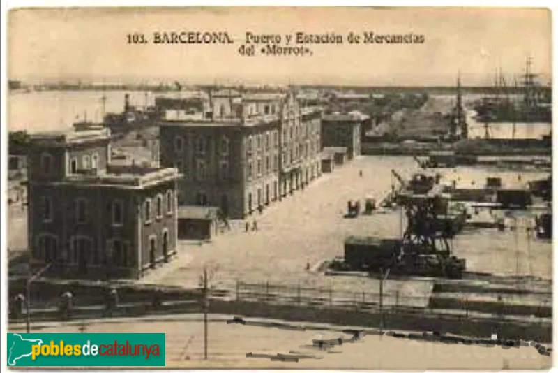 Barcelona - Estació del Morrot. Imatge antiga Barcelona - Estació del Morrot. Imatge antiga