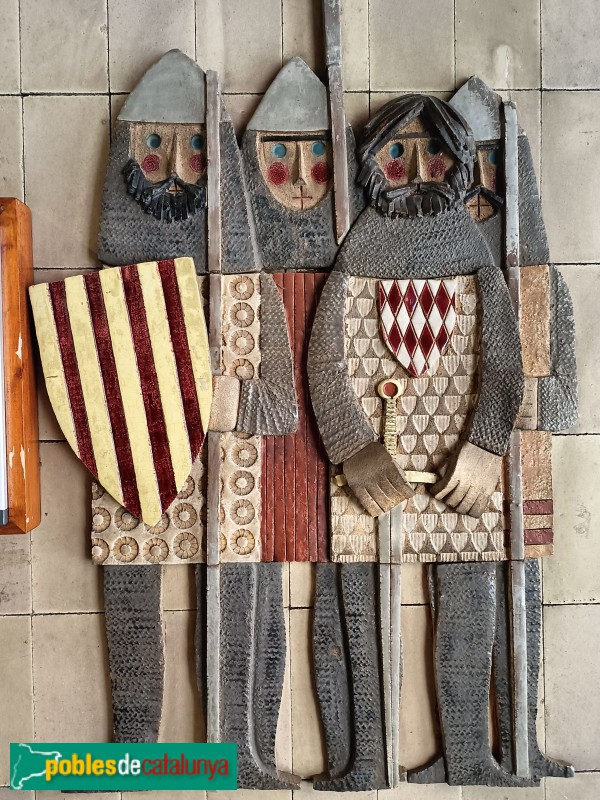 Barcelona - Consell de Cent, 204. Mural dels guerrers medievals (Foto: Anna Corcoll, 2022) Barcelona - Consell de Cent, 204. Mural dels guerrers medievals