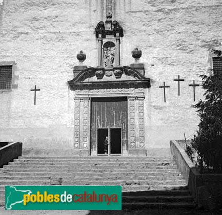 Centelles - Església de Santa Coloma (Foto: Eduard Royo -Arxiu Fotogràfic Centre Excursionista de Catalunya-, 1920-30) Centelles - Església de Santa Coloma
