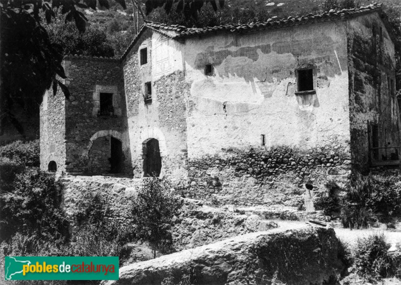 Centelles - Molí de les Canes (Foto: Antoni Gallardo -Arxiu Fotogràfic Centre Excursionista de Catalunya-, 1931) Centelles - Molí de les Canes
