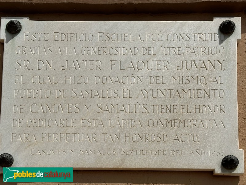 Cànoves i Samalús - Escoles de Samalús (Foto: Albert Esteves, 2023) Cànoves i Samalús - Escoles de Samalús