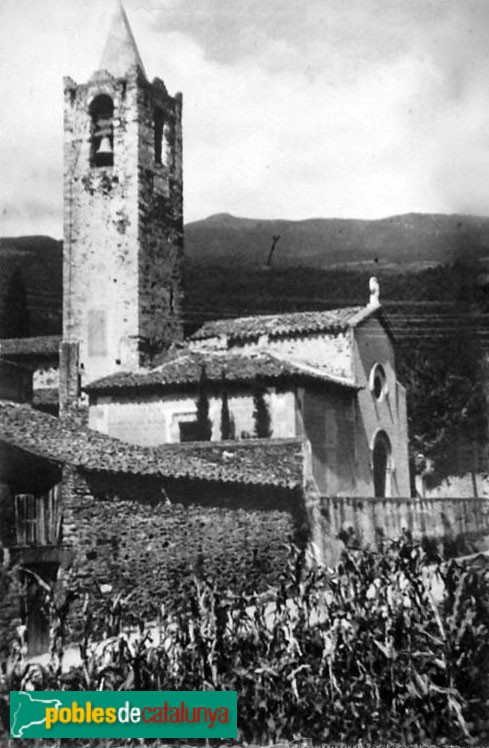 Campins - Església de Sant Joan. Postal antiga Campins - Església de Sant Joan. Postal antiga