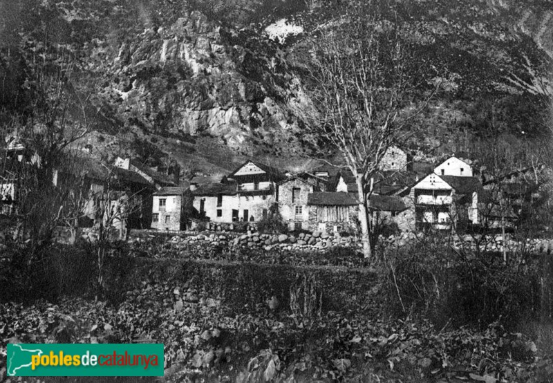 Nucli urbà de Barruera (Foto: <i>Arxiu Fotogràfic Centre Excursionista de Catalunya</i>, inicis segle XX) Nucli urbà de Barruera