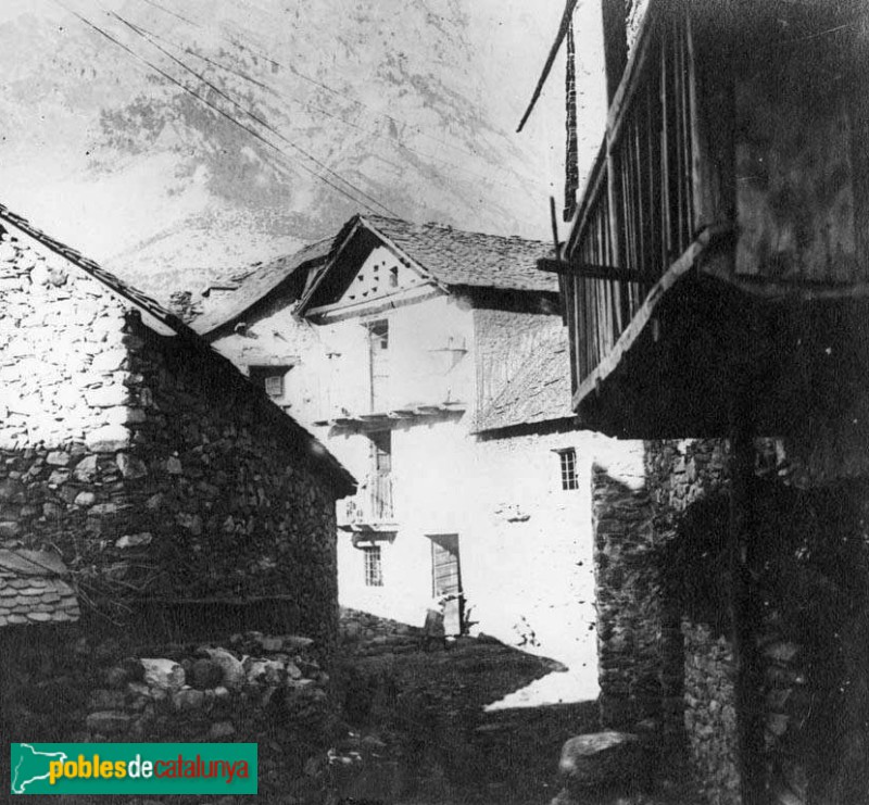 Nucli urbà de Boí (Foto: <i>Arxiu Fotogràfic Centre Excursionista de Catalunya-</i>, inicis segle XX) Nucli urbà de Boí