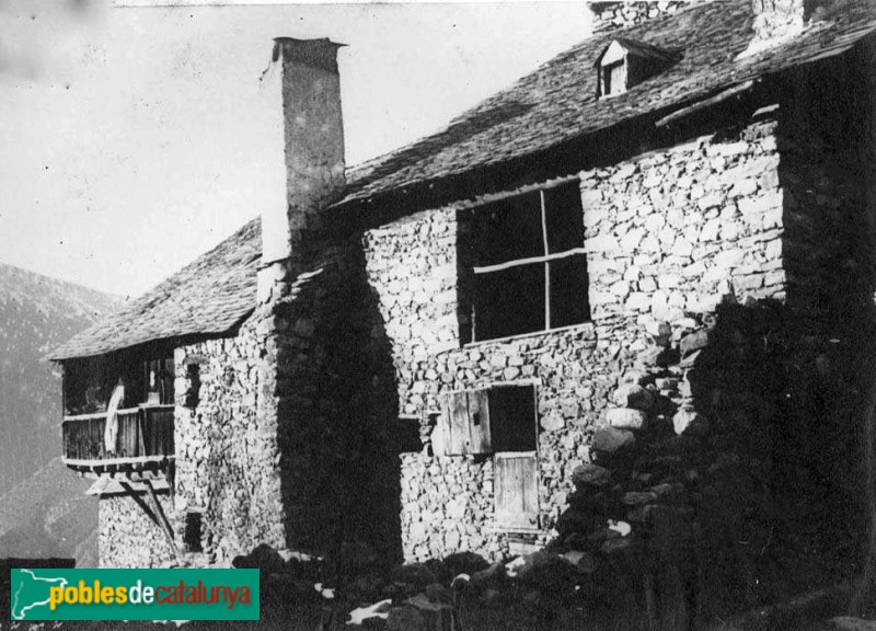 Nucli urbà de Boí (Foto: <i>Arxiu Fotogràfic Centre Excursionista de Catalunya-</i>, inicis segle XX) Nucli urbà de Boí