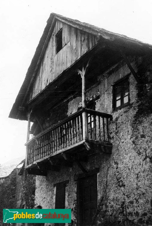 Casa de Boí (Foto: <i>Josep Danés -Arxiu Fotogràfic Centre Excursionista de Catalunya-</i>, 1935) Casa de Boí