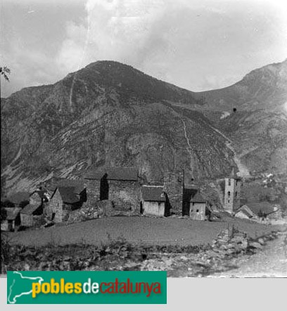 Nucli urbà de Boí (Foto: <i>Lluís Estasén -Arxiu Fotogràfic Centre Excursionista de Catalunya-</i>, 1915-35) Nucli urbà de Boí