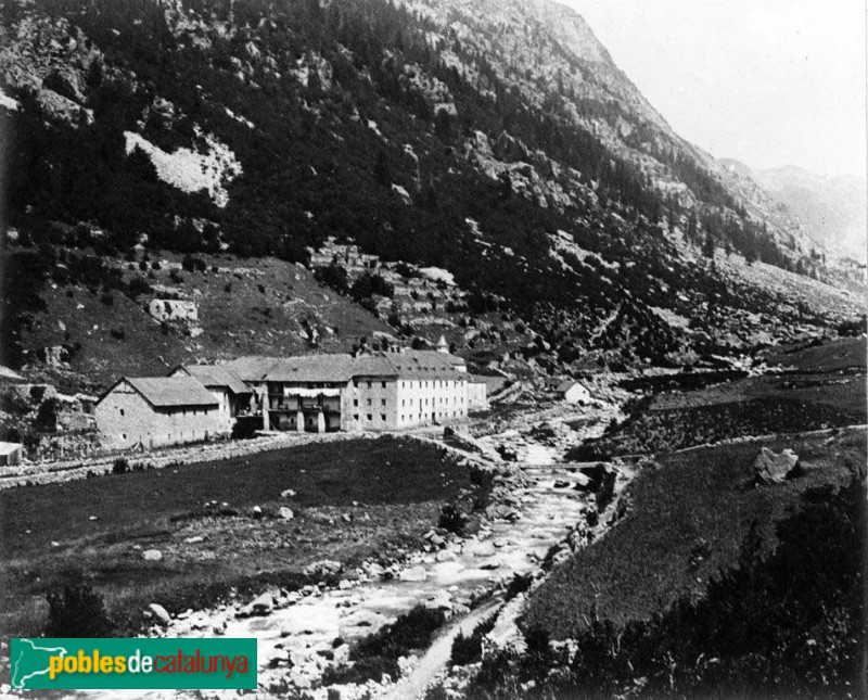 Boí - Balneari de Caldes de Boí (Foto: Antoni Gallardo -Arxiu Fotogràfic Centre Excursionista de Catalunya-, 1919) Boí - Balneari de Caldes de Boí