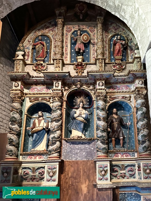 Taüll - Església de Santa Maria de Taüll. Retaule barroc (Foto: Albert Esteves, 2023) Taüll - Església de Santa Maria de Taüll. Retaule barroc