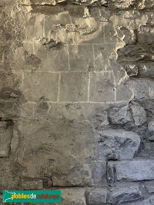 Erill la Vall - Església de Santa Eulàlia. Restes de pintura (Foto: Albert Esteves, 2023) Erill la Vall - Església de Santa Eulàlia. Restes de pintura