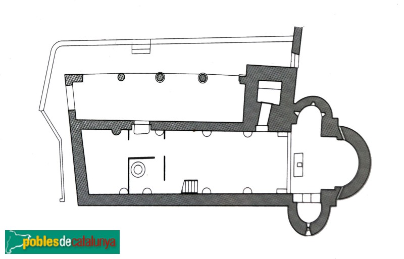 Erill la Vall - Església de Santa Eulàlia. Planta Erill la Vall - Església de Santa Eulàlia. Planta