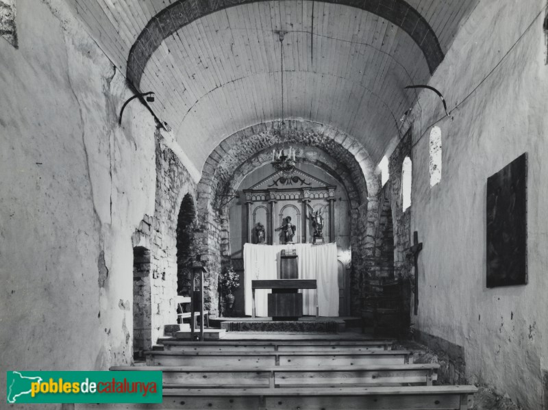 Església de Santa Eulàlia d'Erill la Vall (Foto: <i>Albert Aymà -calaix.gencat.cat-</i>, 1983) Església de Santa Eulàlia d'Erill la Vall