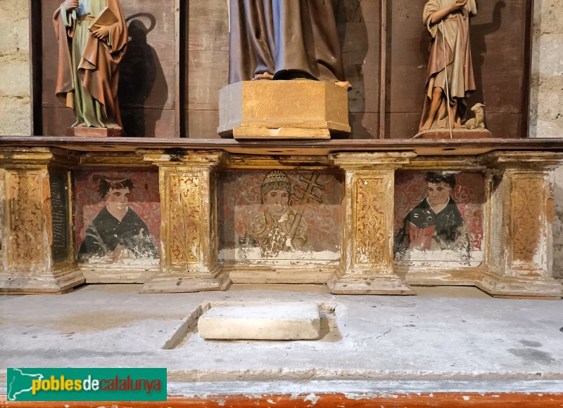 Barruera - Església de Sant Feliu. Predel·la del segle XVII (Foto: Anna Corcoll, 2023) Barruera - Església de Sant Feliu. Predel·la del segle XVII