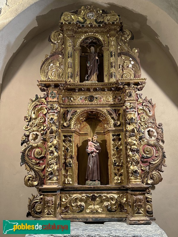 Durro - Església de la Nativitat de la Mare de Déu. Retaule de Sant Antoni (1738) (Foto: Albert Esteves, 2023) Durro - Església de la Nativitat de la Mare de Déu. Retaule de Sant Antoni (1738)