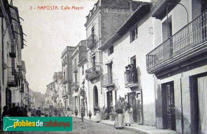 Amposta - Carrer Major. Postal antiga Amposta - Carrer Major. Postal antiga