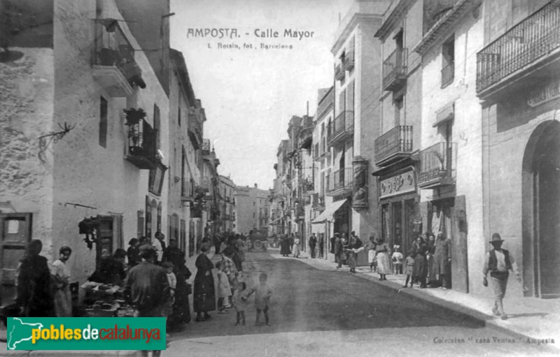 Amposta - Carrer Major. Postal antiga Amposta - Carrer Major. Postal antiga