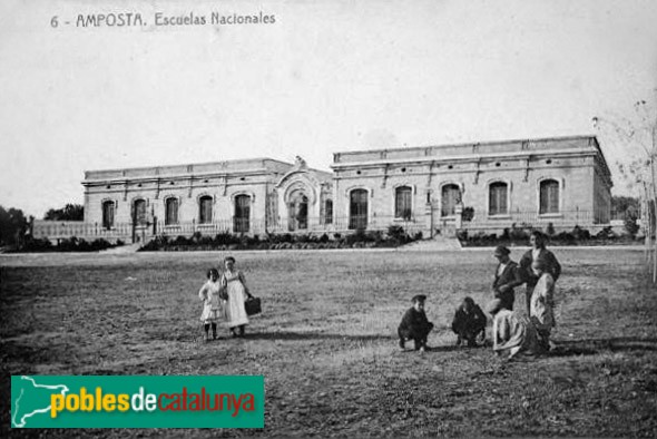 Amposta - Escoles Miquel Granell. Postal antiga Amposta - Escoles Miquel Granell. Postal antiga