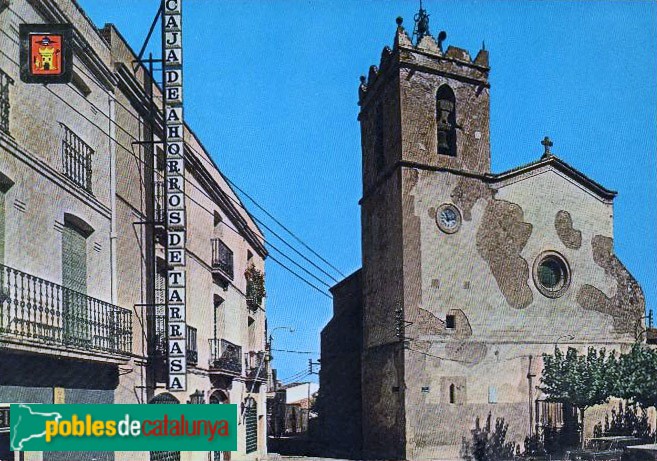 Castellbisbal - Església de Sant Vicenç. postal antiga (Foto: Albert Esteves, 2023) Castellbisbal - Església de Sant Vicenç. postal antiga