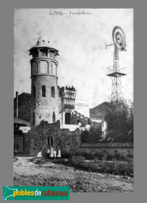 Llinars del Vallès - Torre Mateu (La Miranda). Postal antiga