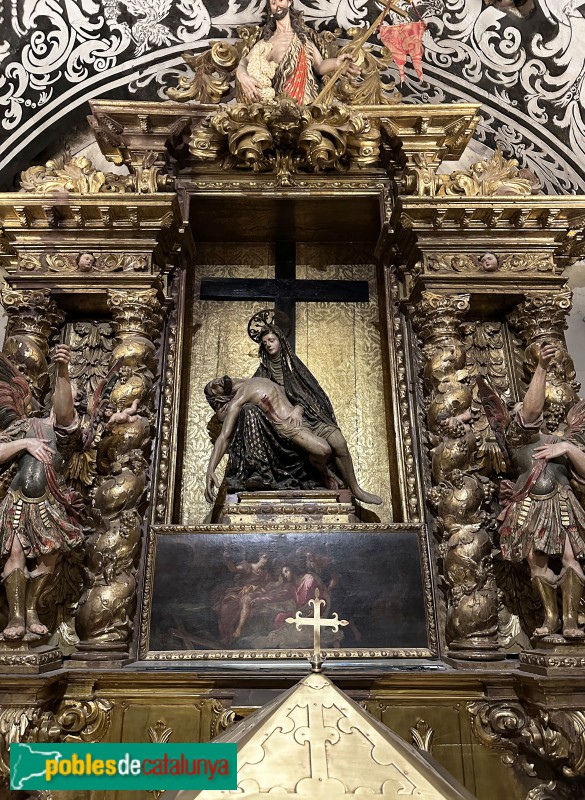 Monestir de Sant Cugat - Retaule de la Pietat (Foto: Albert Esteves, 2023) Monestir de Sant Cugat - Retaule de la Pietat