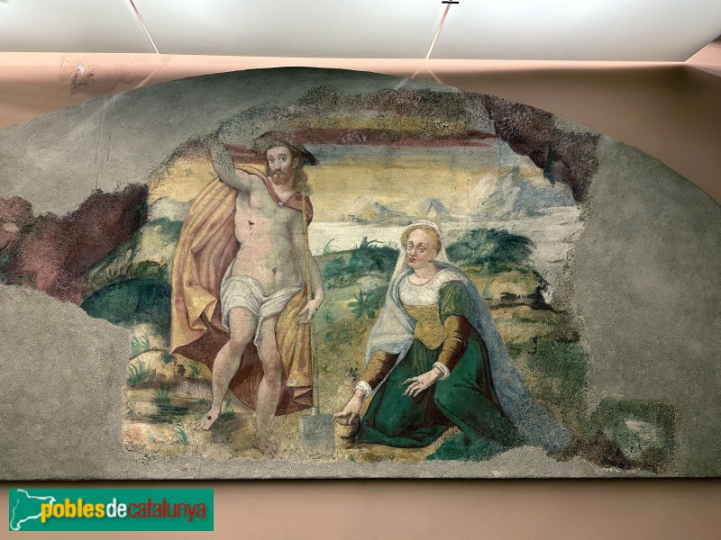 Museu del Monestir de Sant Cugat - Pintures de la desapareguda capella del Sant Sepulcre (Foto: Albert Esteves, 2023) Museu del Monestir de Sant Cugat - Pintures de la desapareguda capella del Sant Sepulcre