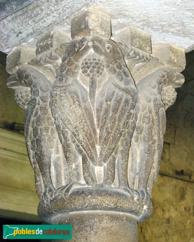 Monestir de Sant Cugat - Capitell del claustre (Foto: Albert Esteves, 2010) Monestir de Sant Cugat - Capitell del claustre