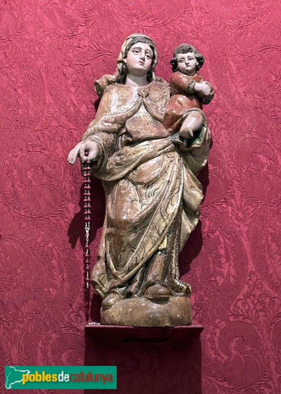 Sant Pere de Vilamajor - Església de Sant Pere. Imatge barroca de la Mare de Déu (Foto: Albert Esteves, 2023) Sant Pere de Vilamajor - Església de Sant Pere. Imatge barroca de la Mare de Déu