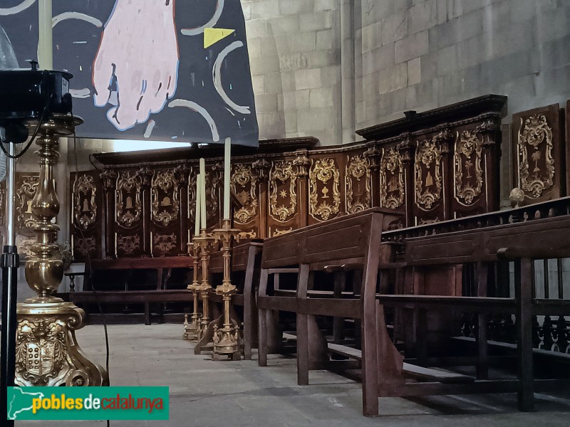 Barcelona - Església de Santa Maria del Pi. Cadirat del cor (Foto: Anna Corcoll, 2023) Barcelona - Església de Santa Maria del Pi. Cadirat del cor