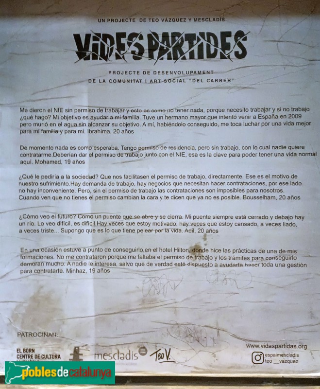 Barcelona - Mural <i>Vides Partides </i>